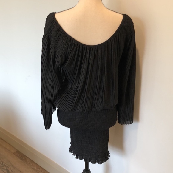 MSSP Max Studio Specialty black LBD bodycon with  butterfly sleeves SZ S - Picture 7 of 12